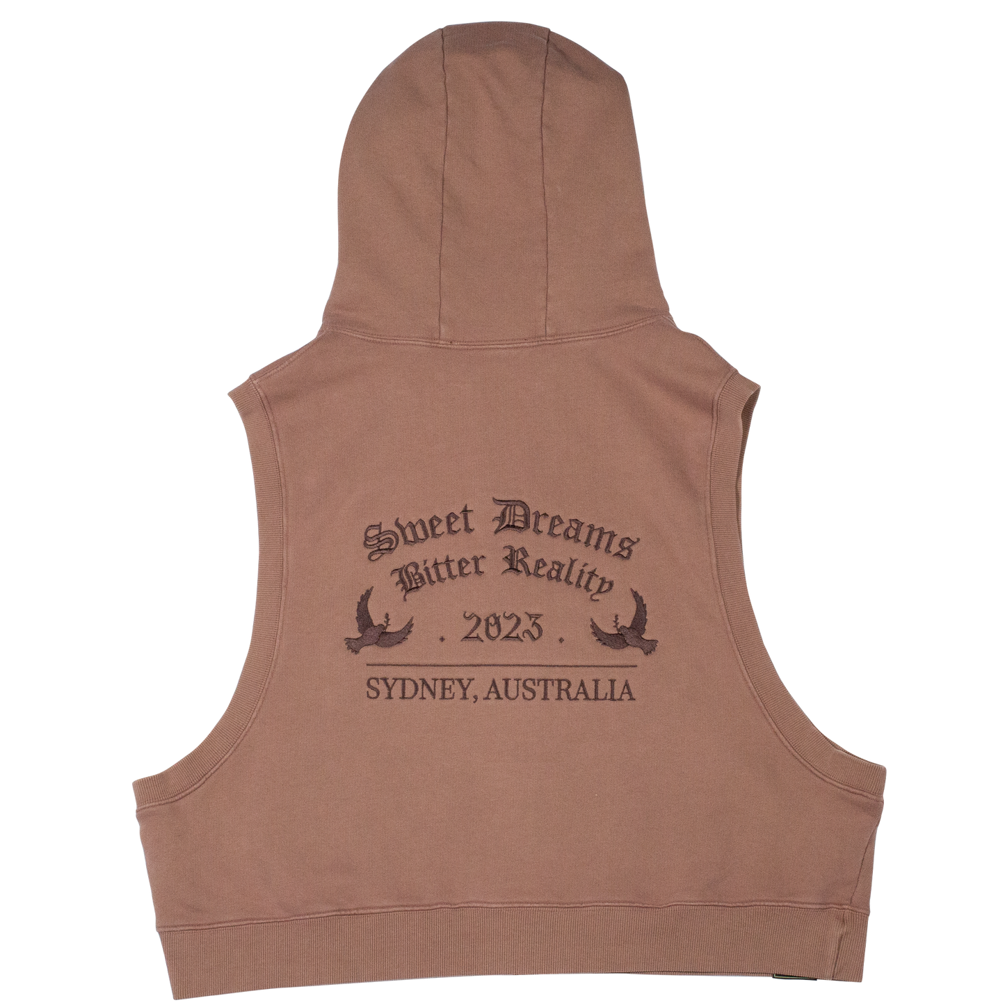 Hooded Vest (Washed Brown)